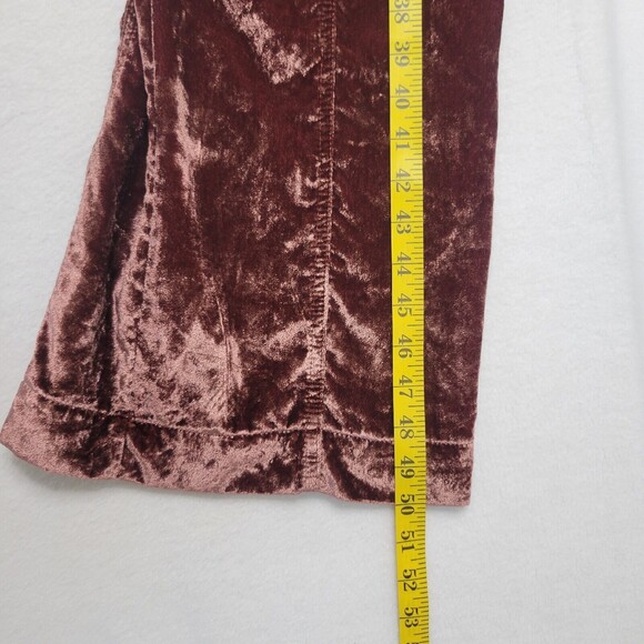 Free People 90’s Forever Overalls Brown Velvet Women's Size XSmall Msrp $168 - Picture 7 of 16